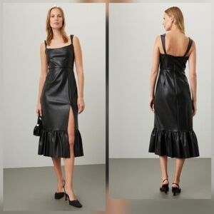 Sachin & Babi Black Laura Dress Square neck Sleeveless Size XL